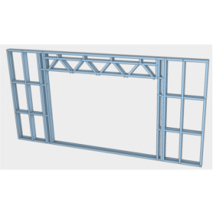 140mm PARED CARGA EXTEROR PUERTA COREDERA